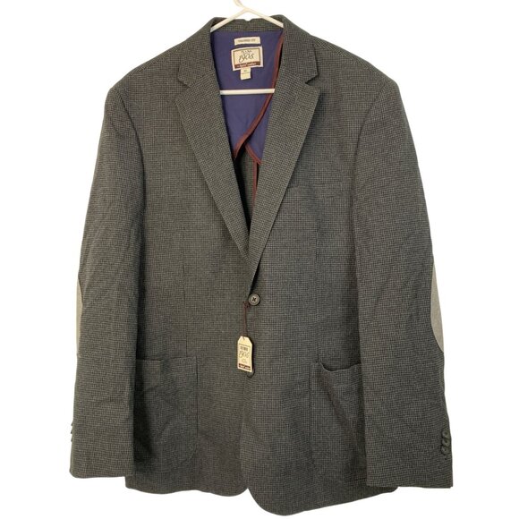 J.S. A. Bank Mens 1905 Tailored Fit Blazer With brrr° Comfort Gray XL 7807 44R